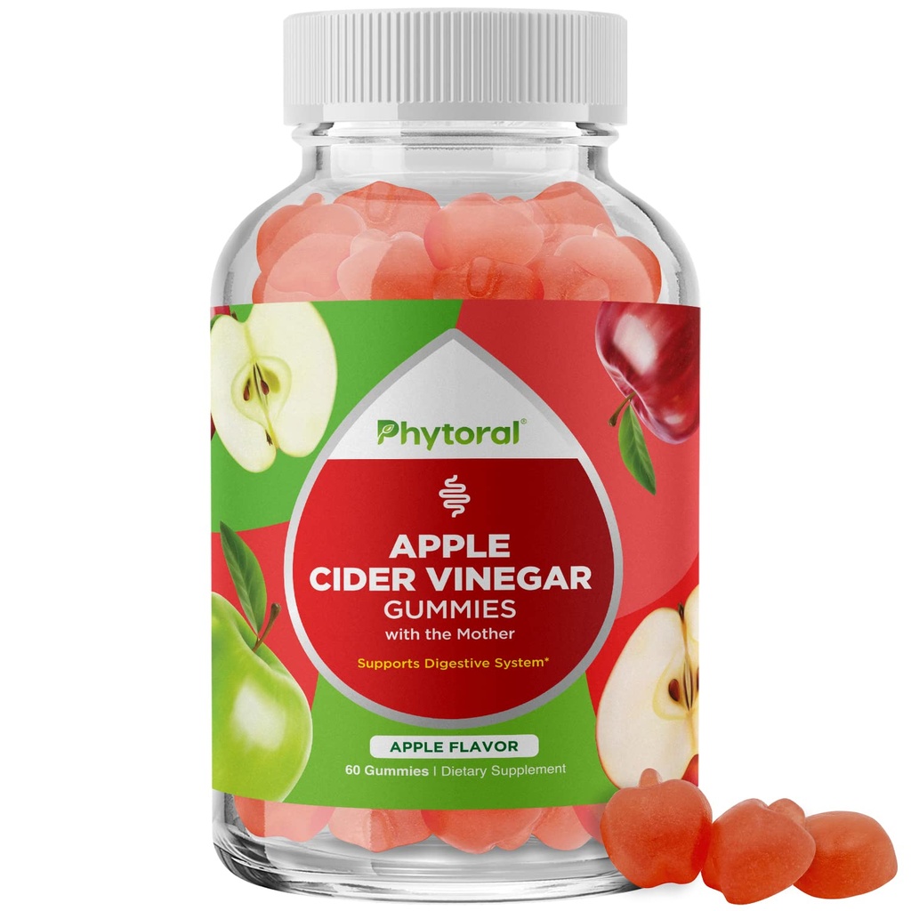 Cidru de mere Otet Gumies cu mama - ACV Gummies cu mama pentru adulti pentru suport imunitar Digestion Gut Health and Energy Support Supplement - Apple Cidru Gummy Vitamine pentru adulti
