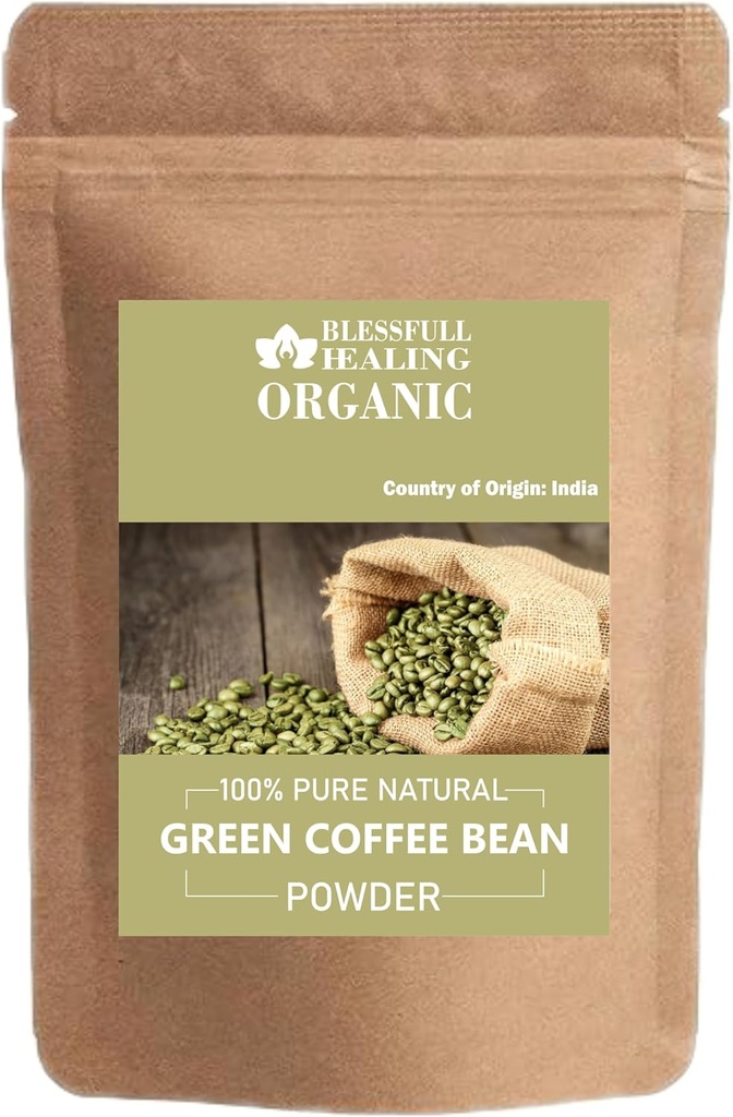 Cafea verde organică Pudră de fasole 100% pur natural 300 Gram / 10.58 oz