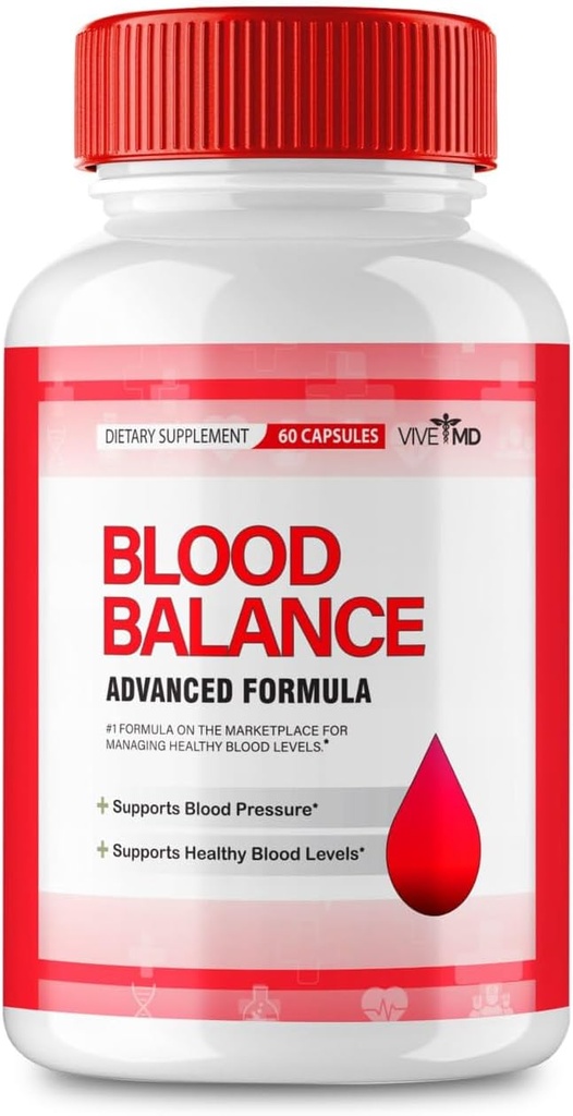 VIVE MD Suplimentul de echilibru sânge - Formula oficială - Suplimentul de echilibru sânge, Putere suplimentară cu vitamina C, Root Root Powder Turmeric, Recenzii de zinc (60 capsule)