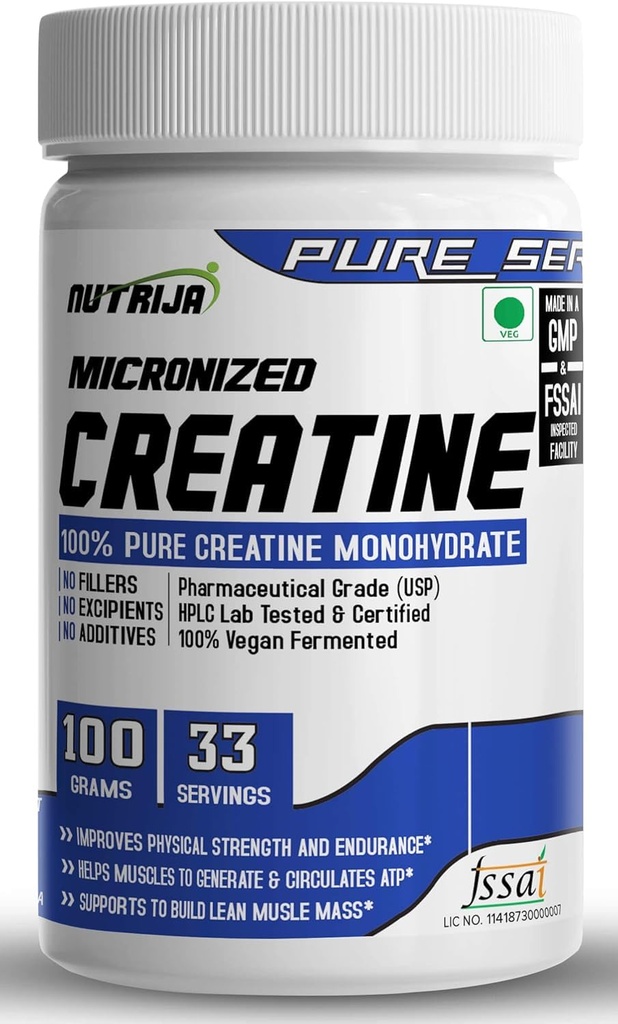 Pure Micronized Creatin Monohidrat pulbere - 100 de grame 