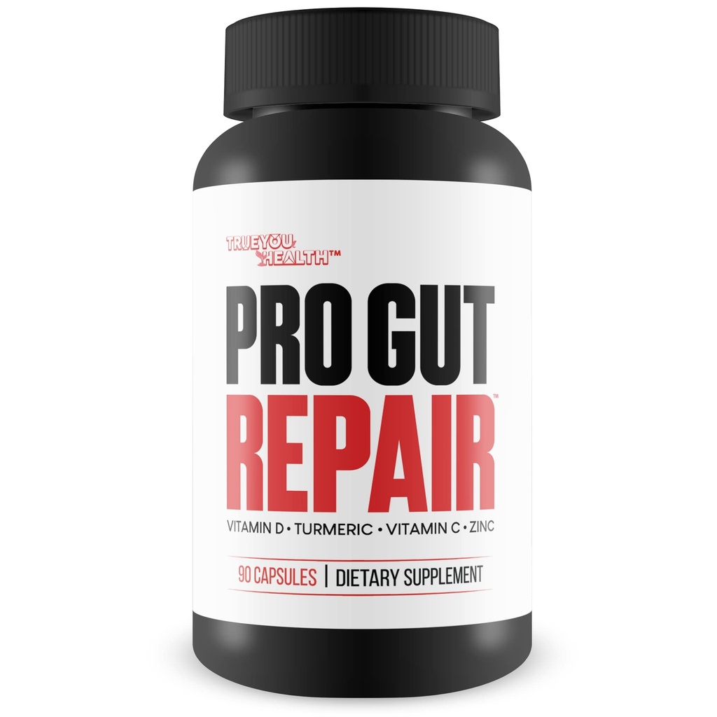 Pro Gut Repair - Leaky Gut Supplements - High Fiber Natural Formula w/Vitamina C & Vitamina D - Turmeric - Zinc Gut Lining Reparatii Suport - Promovare Digestive Health