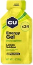 GU Energie Original Sports Nutrition Energy Gel, Vegan, Gluten-Free, Kosher, și lactate-Free On-the-Go Energie pentru orice antrenament, 24-Count, Lemon Sublime