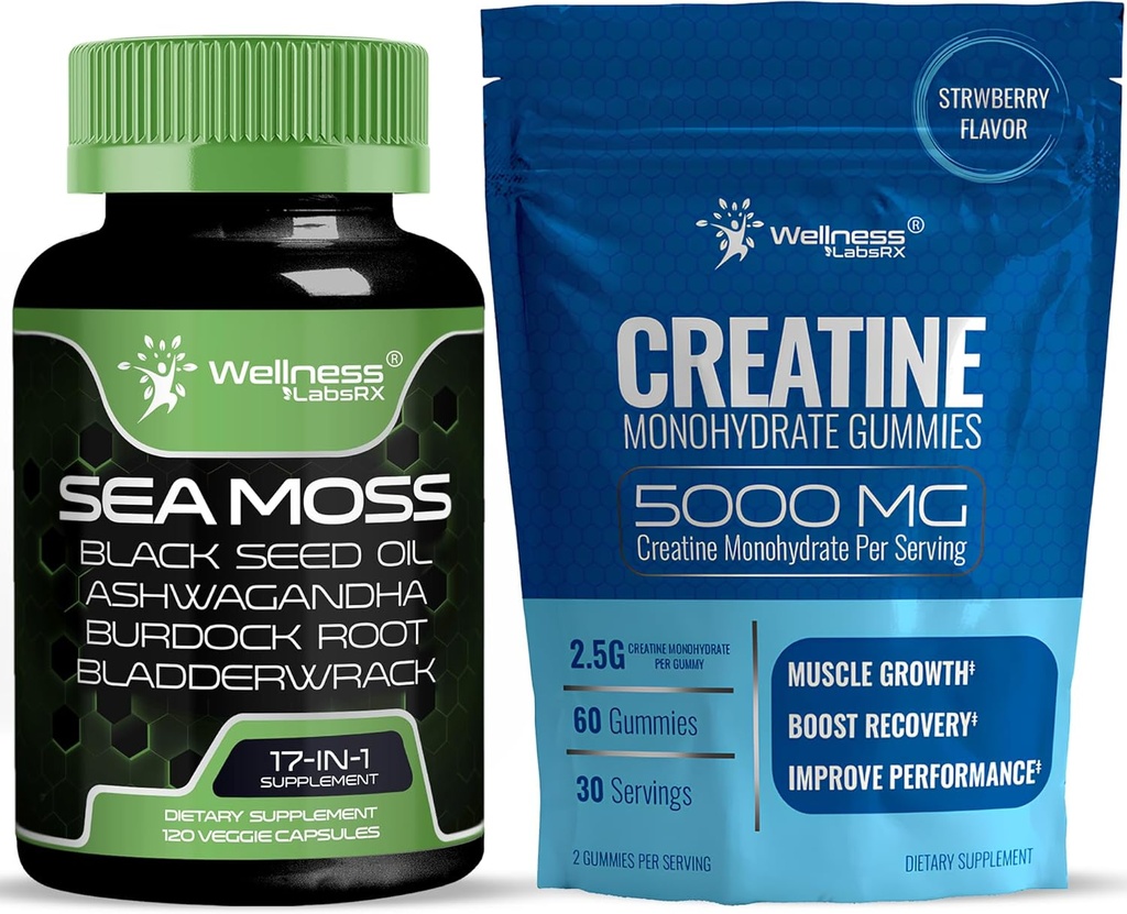 wellness LABSRX Irish Sea Moss Capsule - Creatine Gummies 5000mg