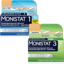 Monistat 2 Pack (3-Supozitor de zi și ambalaj combinat cu Ovule 1 zi)