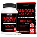 Fadogia Agrestis Extract 1000mg per Serving - [Putere maximă] - Putere, unitate, Performanță sportivă, Mass musculare - terțe părți testate - Zero Fillers - Gluten gratuit, non-GMO, Vegan capsule