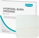 Dimora Hydrogel Burn Dressing 4" x 4" - Burn and Wound Dressing Instant Relief de răcire pentru arsuri și răni minore, Soothing Moist Burn Pads pentru arsuri de gradul 1-2, tăieturi, abraziuni(10 Count)