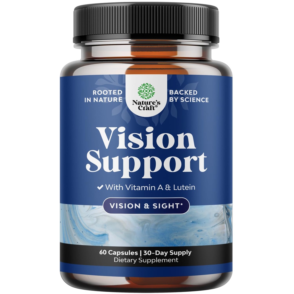 Supliment complet de sanatate a ochilor pentru adulti - Lutein 20 mg per servire ochi Vitamine pentru viziune uscat ochi presiune si protectie albastru lumina - Suplimentul de adulti cu ochi Beta Caroten