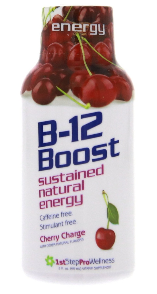 Primul pas pentru energie B-12 Boost Cherry Charge 12 (2 fl oz) sticle