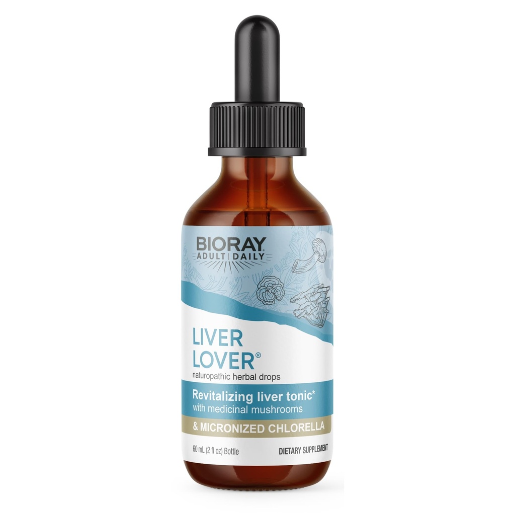 BIORAY Daily Liver Lover - 2 fl oz - Suportă ficatul & Adrenale - non-GMO, Vegan, Gluten gratuit