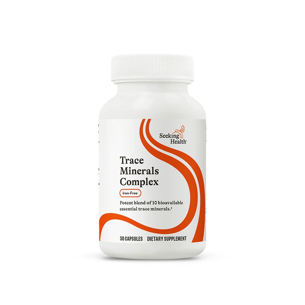 Complexul de Minerale cu urme de sanatate - Include 10 Minerale esentiale Trace - Suplimente minerale Suporturi Sistemul imunitar si nervos - Iron-Free - 30 Capsule