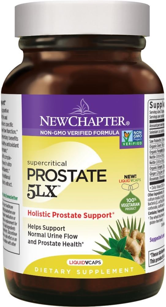 Noul Capitol Prostate 5LX Supliment cu Saw Palmetto Plus Selenium Capsule vegetariene, 180 Conte