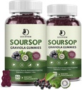 Ecologic Soursop Graviola Gummies, Soursop Extract cu elderberry bogat în multivitamine pentru antioxidant natural, Cell Support & Regenerare, Immune Boost și piele, Vegan- 60 de zile de aprovizionare