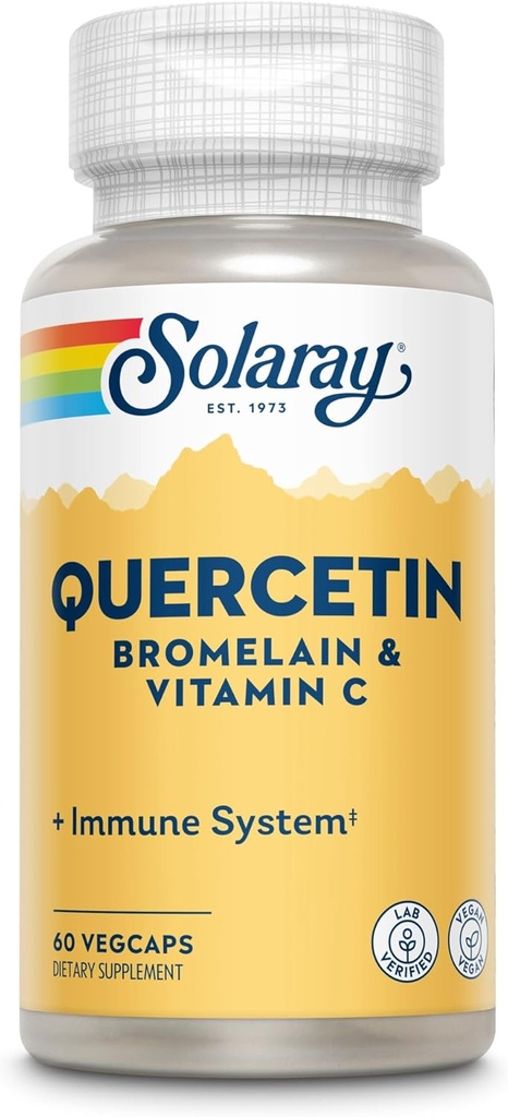 SOLARAY Querbetin, Bromelain & Vitamina C, 60 VegCaps