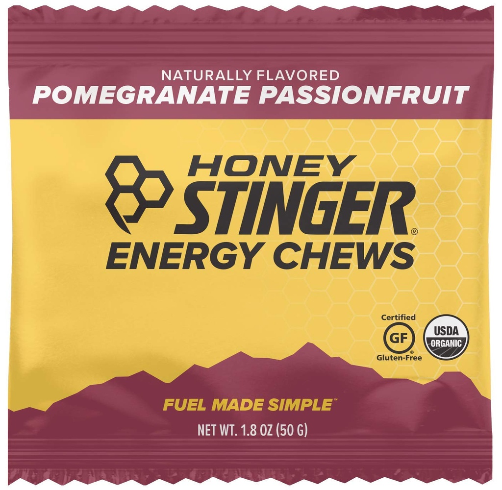 Honey Stinger Organic Energy Chews, rodii Passionfruit, 1.8 Ounce