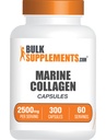 BulkSupplements.com Capsule de colagen marin - supliment de colagen de pește, Colagen pentru femei și bărbați - Colagen hidrolizat, gluten gratuit, 5 capsule per servire, 300 capsule (Pachet de 1)