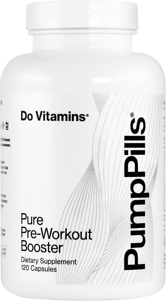 PumpPills Suplimente de oxid azotat pentru bărbaţi şi femei - L Citruline L Arginine Supliment - Stimulant Free Pre Workout Pastile - Nitricoxid Booster - Vegan, Paleo, Keto (120 capsule)