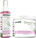 Obiceiuri sănătoase DermaTox Bundle - 4 oz Spray Topical și 1.7 oz Unguent - toate naturale, toate scopul, siguranta si eficienta nutritiei pielii