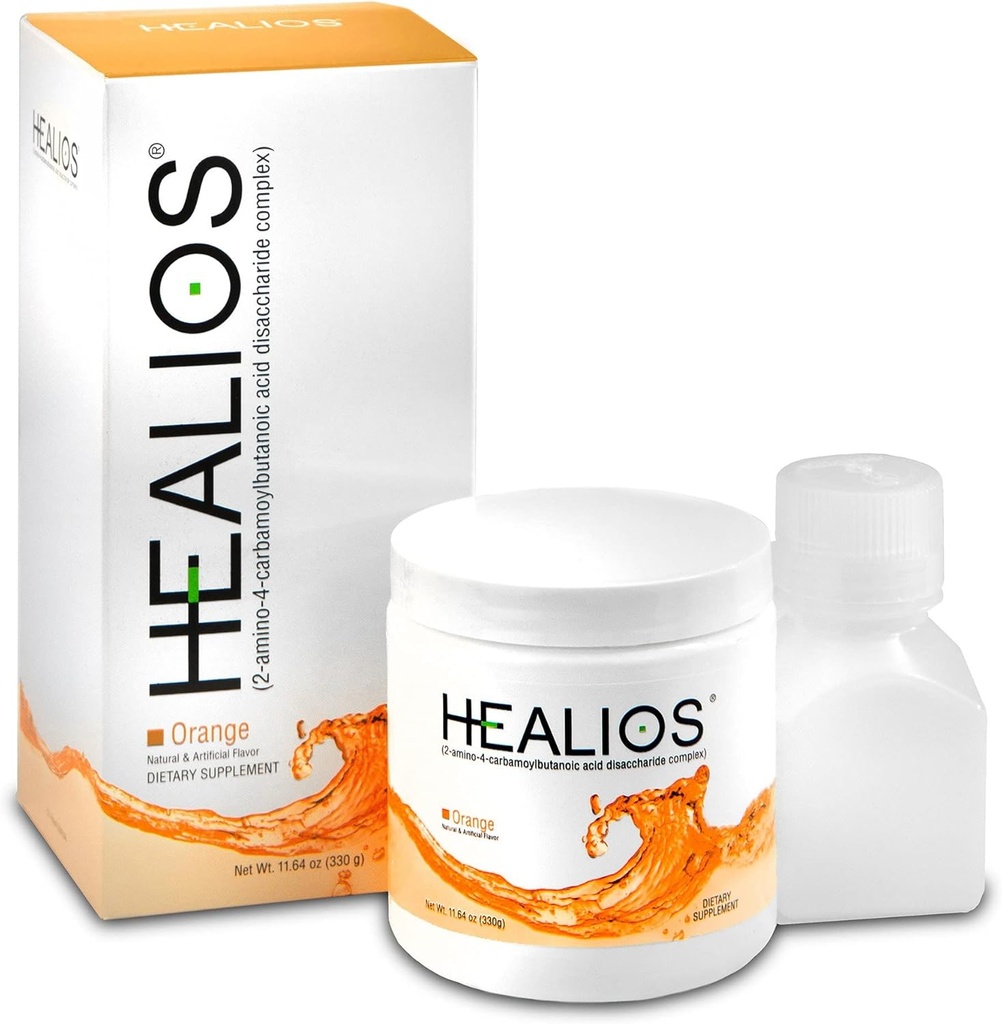 Healios Orange Flavor Sanatate Orala si Supliment Dieta, Formular de pulbere, L-Glutamine Trehalose L-Arginina, 11.64 Ounces