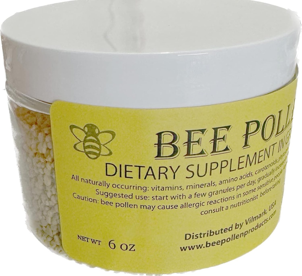 6 oz BEE Polen 100% pur natural neprocesat Albină Polen Granule 6 oz în borcan