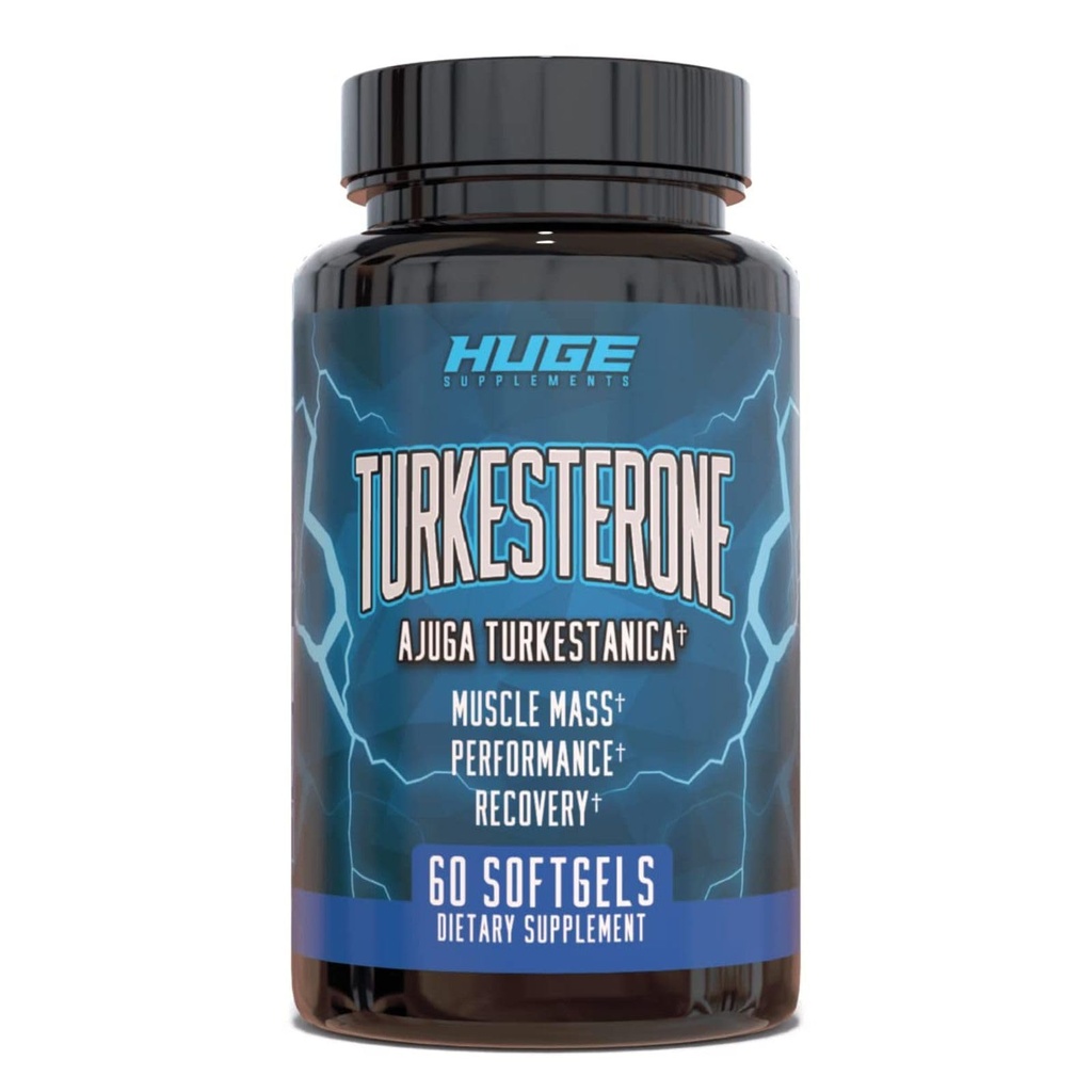 Turkesteron Supliment (500mg) Ajuga Turkestanica Extract, Îmbunătățește masa musculara Lean, Performanță de exercițiu, Îmbunătățirea Recuperării musculare cu tehnologia noastră Softgel Absorbție (60 Softgels)