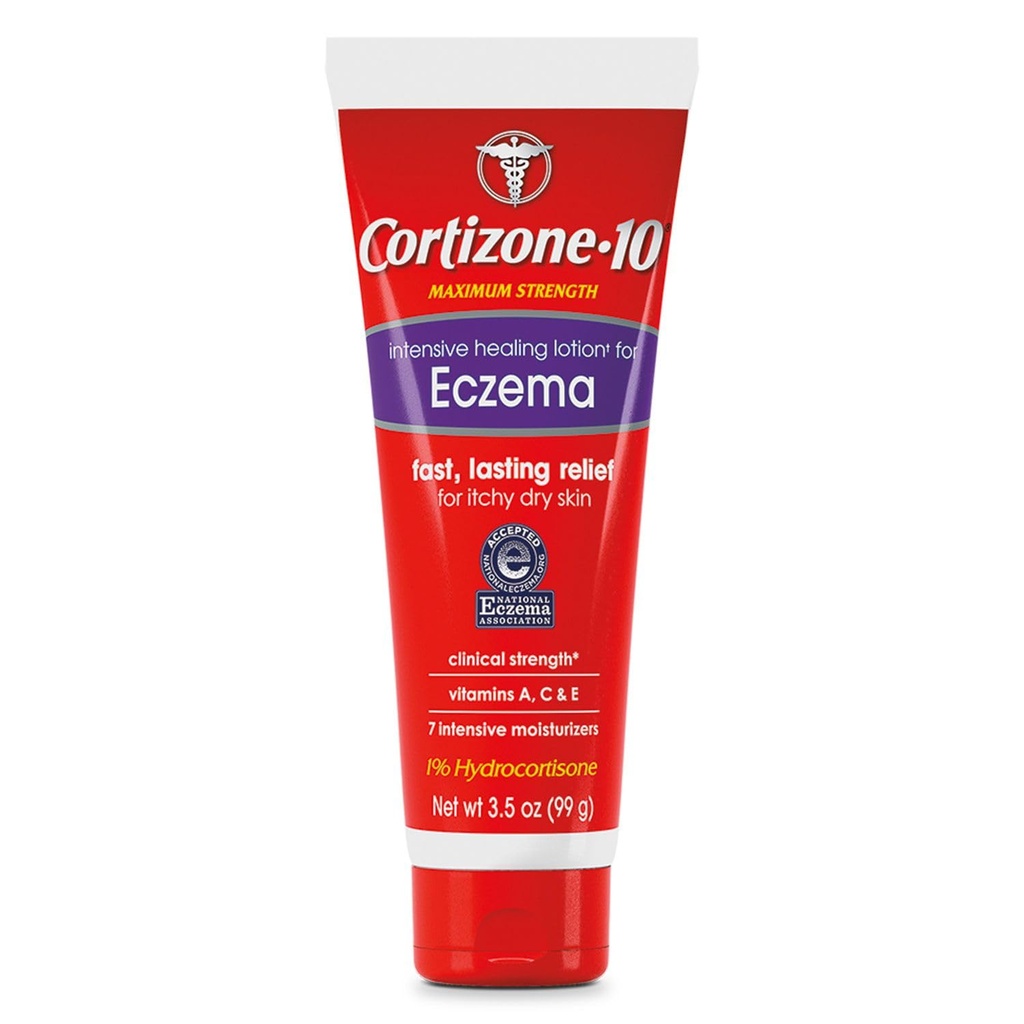 Cortizona 10 Concentraţie maximă Loţiune de vindecare intensivă pentru eczemă, 3,5 oz Pack 1
