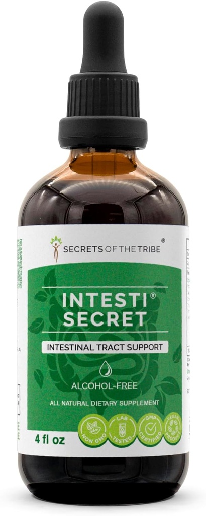 Intesti Extract secret de alcool-free, mentă, păpădie, cuișoare, ghimbir, semințe de fenicul, lavandă.