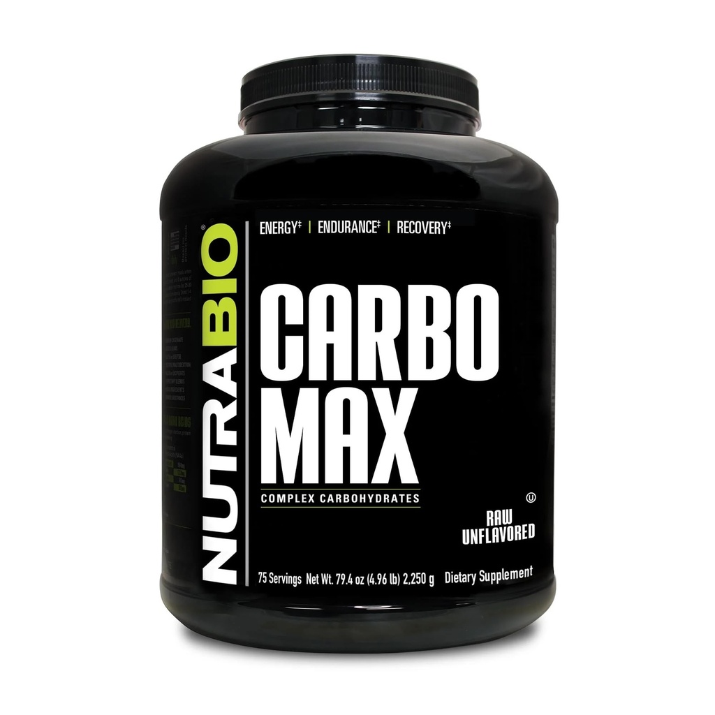 NutraBio CarboMax Maltodextrin pulbere - Carbohidrat pulbere pentru energie susţinută - Calorie bogat pentru musculare şi greutate câştig - nearomat - 5 Lire, 75 Serviri