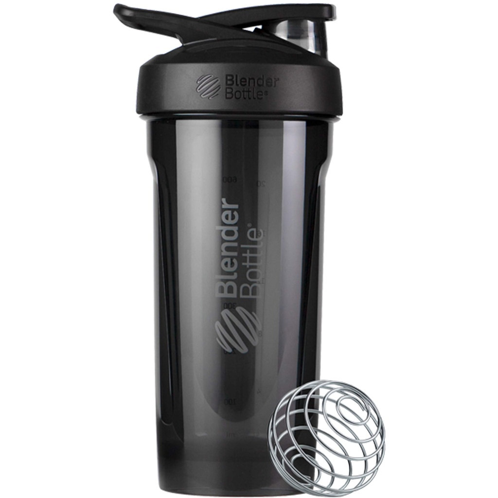 BlenderBottle Strada Tritan Shaker Sticla cu Locking Lid, 28-Ounce, Negru