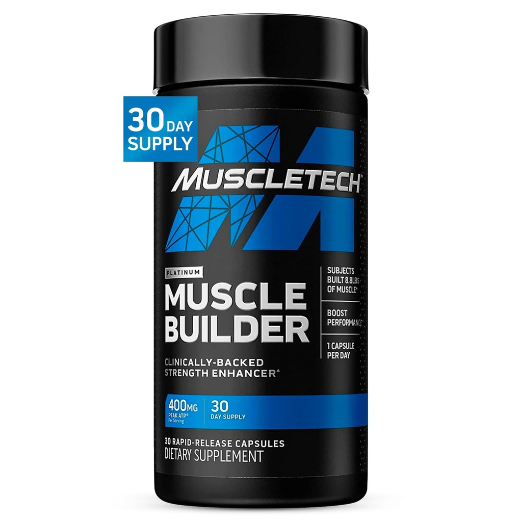 Muscletech Oxid de azot Suplimente pentru bărbaţi şi femei, Muscle Builder (30 capsule) - Oxid de azot supliment sprijină musculare câştig & performanţă - 400 mg Vârf ATP pentru creşterea concentraţiei