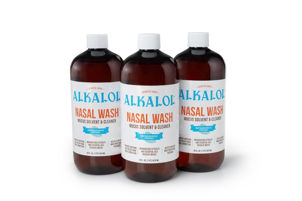 Alcalol Solution Original Nasal Wash, 16 fl oz (pachet de 3)