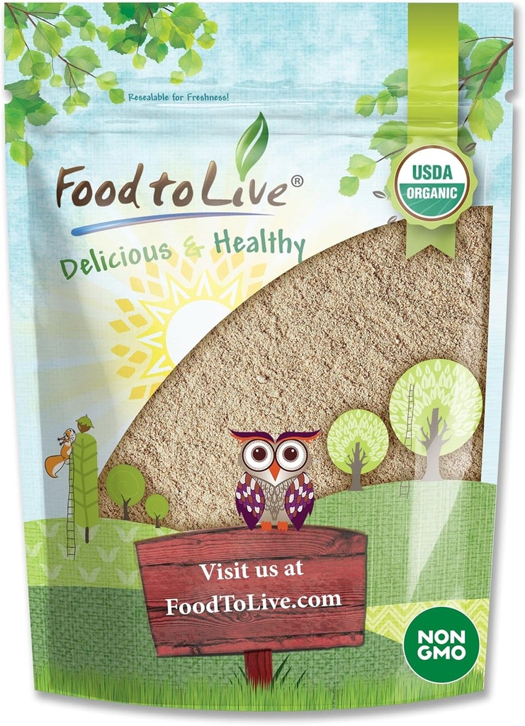 Hrană pentru a trăi organic Ashwagandha Root Powder, 12 Ounces - non-GMO, Finely Ground Indian Ginseng, Pure, Raw, Vegan. E uşor de amestecat.