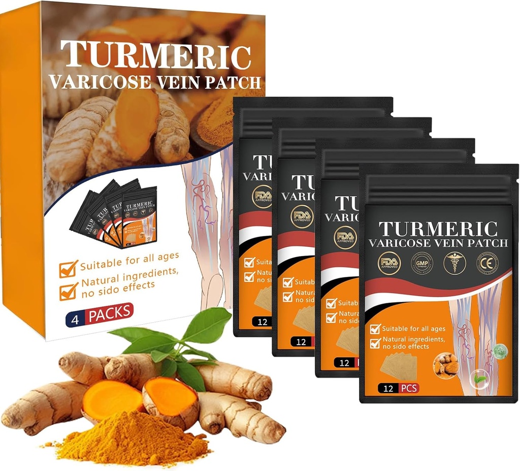 1 Cutie Furzero Turmeric Varicose Vein Patch - 2024 Noi petice Turmeric Vein, ameliorează natural varice în picioare şi păianjeni