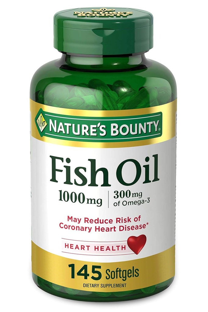 Nature's Bounty Fish Omega-3 1000 mg Softgels 145 ea