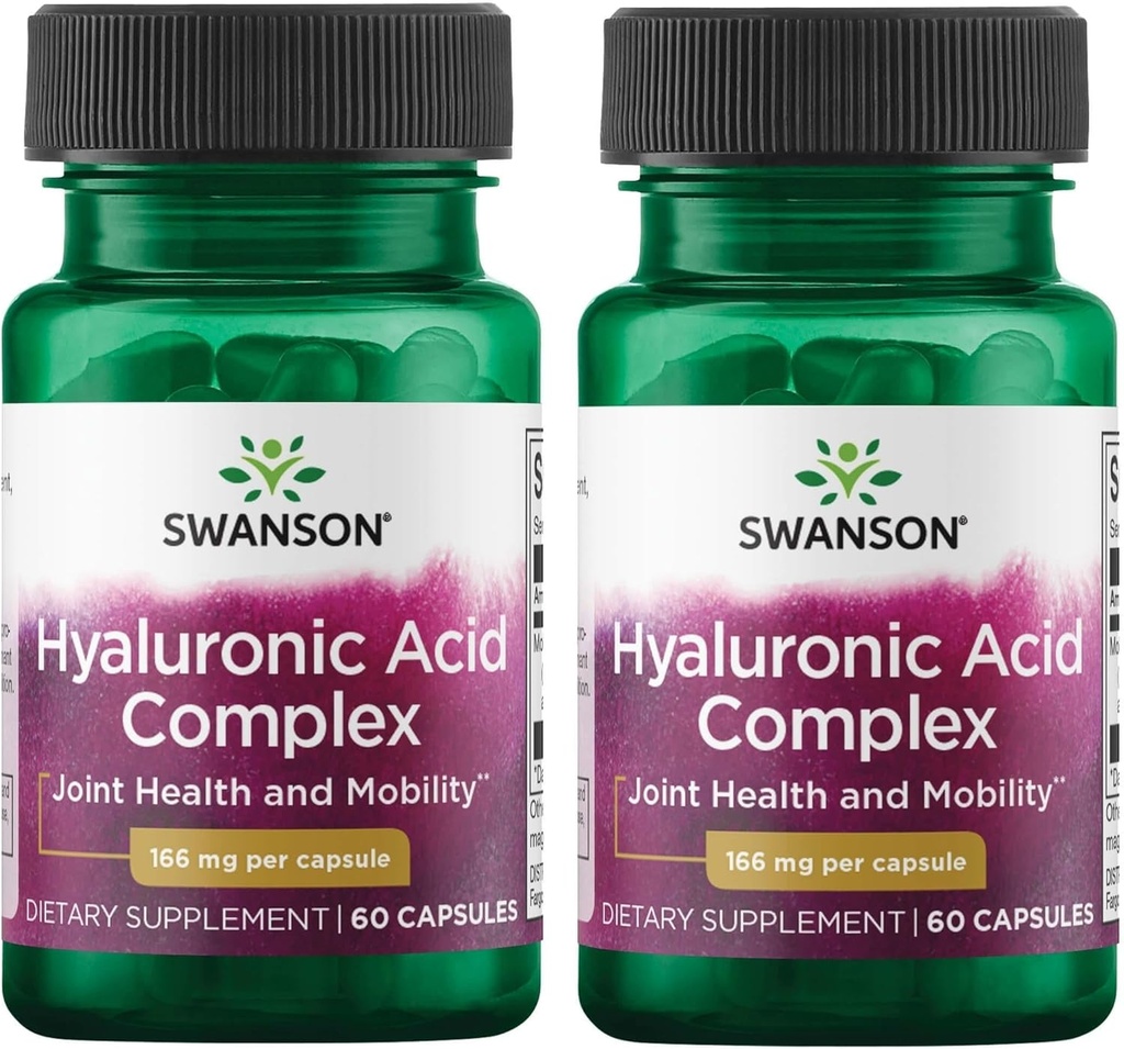 Swanson Complex de acid hialuronic 166 mg 60 capsule (2 cutii)