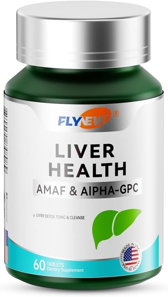 Boală hepatică, Detox & Reparații, Suport hepatic Made in USA, NADH & Alpha-GPC, PQQ, L-Theanină, GMP, 60 comprimate