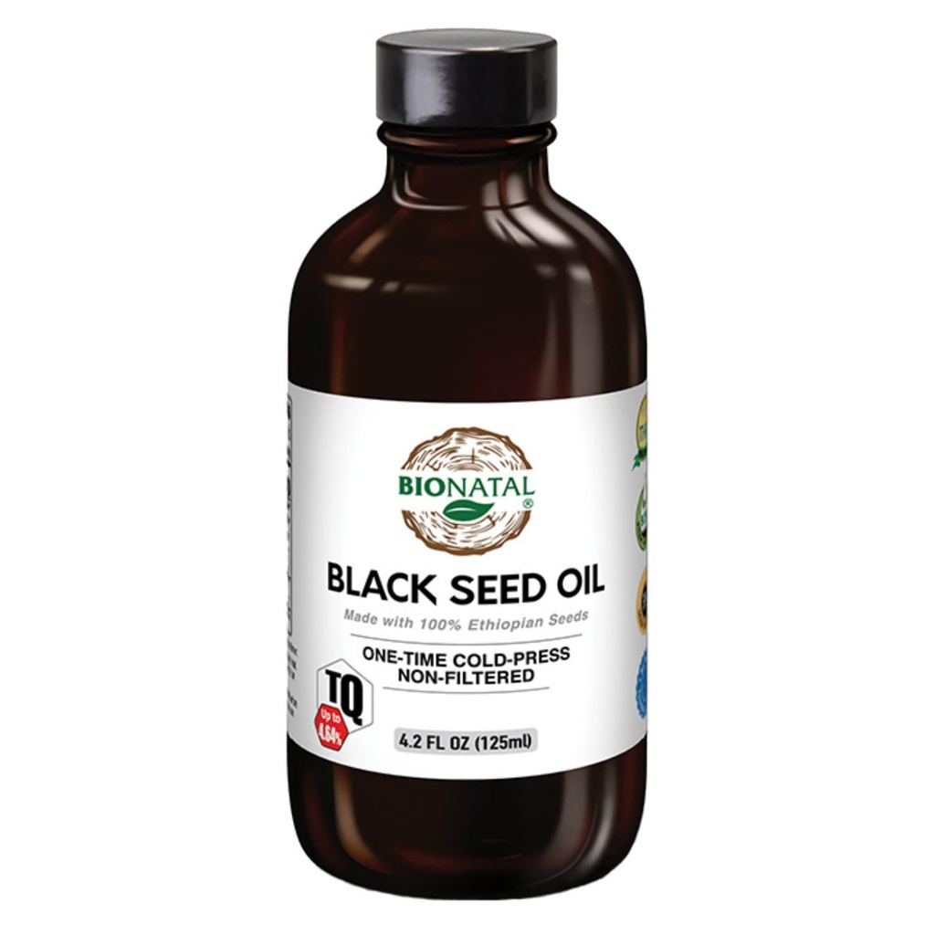 BioNatal Etiopian Black Seed Seed Oil 4.2oz Glass