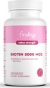 Biotin 5000 MCG, 60 capsule pentru păr, piele, unghii & Bone Health, non-GMO & Gluten-Free, supliment Biotin de înaltă calitate (2-Lonth Supply)