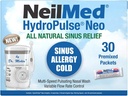 Neilmed Hydro Pulse Neo. Multi-Speed Electric pulsating Sistem de irigare sinusală nazal cu 30 de pachete premixate cu clătire sinusală.