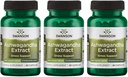 Swanson Ashwagandha Extract- Supliment natural Promovarea unui răspuns sănătos la stres, suport energetic și sistem nervos Health-Ayurvedic Supliment pentru Wellness Natural- (60 capsule, 450 mg fiecare) (3 ambalaj)