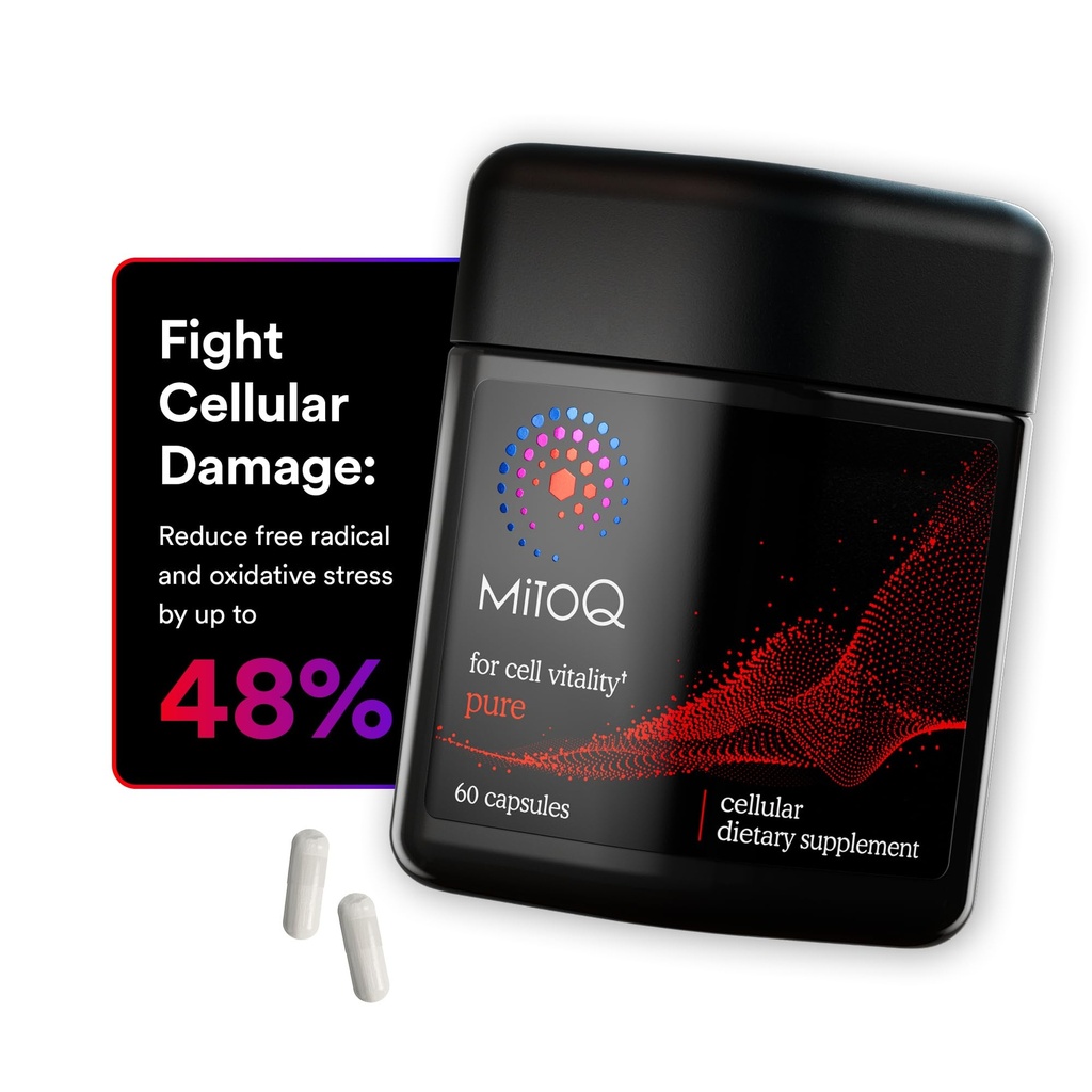 MitoQ Pure Advanced Mitocondria Supliment Superior Biodisponibilitatea la CoQ10 