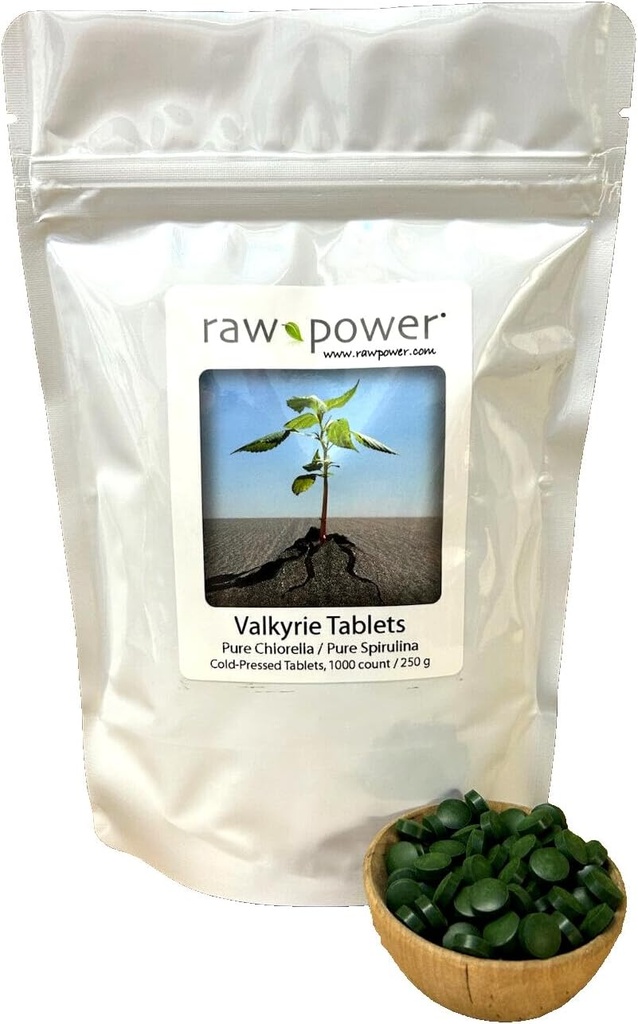 Valkyrie tablete pentru animale de companie, putere brută (1000 Conte, 250g, rece-Pressed, Chlorella pură/spirulina)