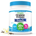 Orgain Organic Vegan Proteina pulbere + Oat Lapte, Vanilla Bean - 20g Proteina pe bază de plante, Gluten gratuit, Nu lactate, Soia sau Lactoză Ingrediente, Low Sugar, Non-GMO, Kosher, Pentru Shakes & Smoothies - 1.05lb