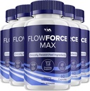 (5 ambalaj) FlowForceMax Prostate Support Capsule - Flow Force Pastile Max Supliment, Putere maximă, Noua îmbunătăţire Multivitamine ForceMax Force Recenzii, 300 Capsule