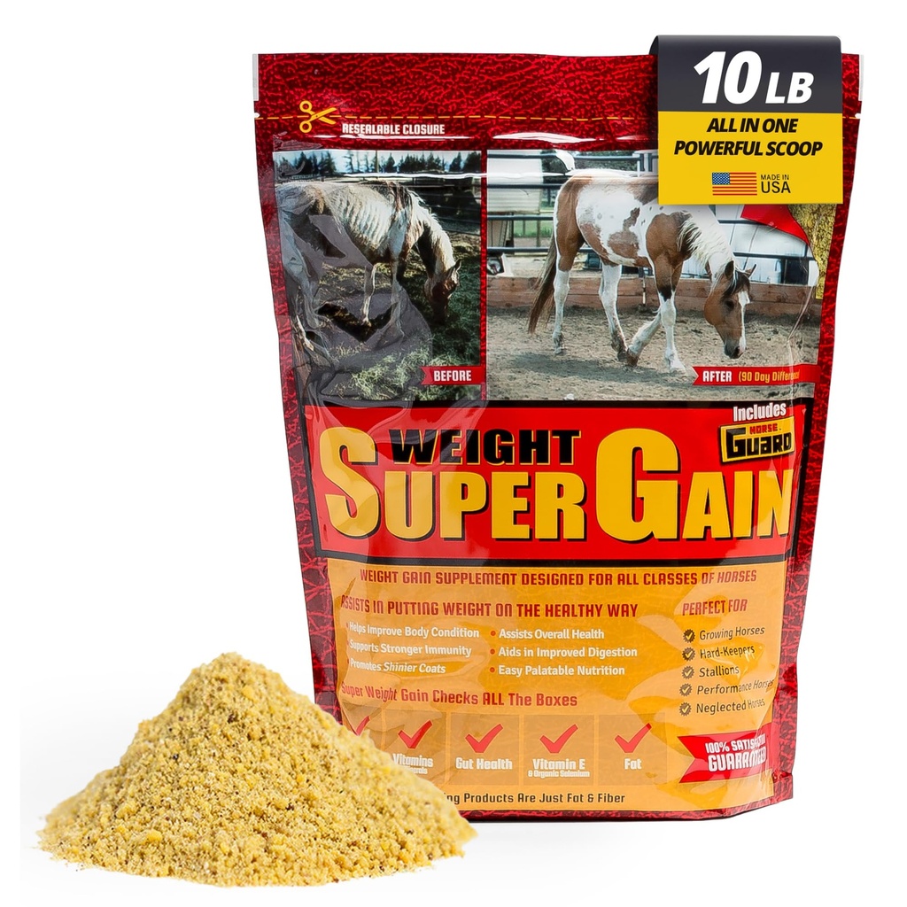 Super Greutate câştig 10 lb, Equine Vitamina Minerale, Probiotic & Greutate câştiga supliment