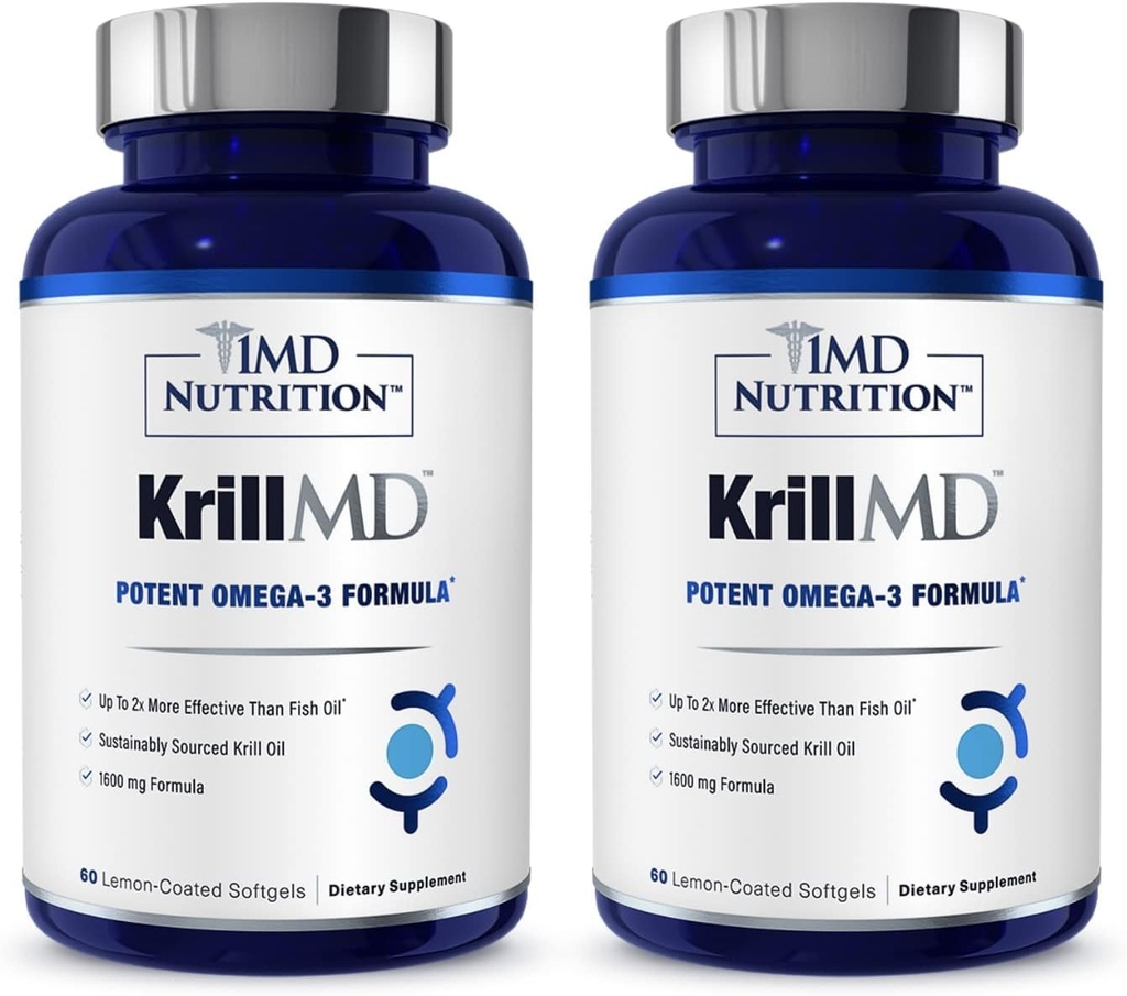 1MD Nutriţie KrillMD - Antarctica Krill ulei Omega 3 Supliment cu Astaxantină, EPA, DHA 