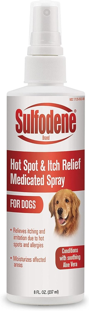 Sulfodene Spray medicamentat (8 oz) Spot fierbinte și relief mâncărime Și ajută la prevenirea infecției medicamentate