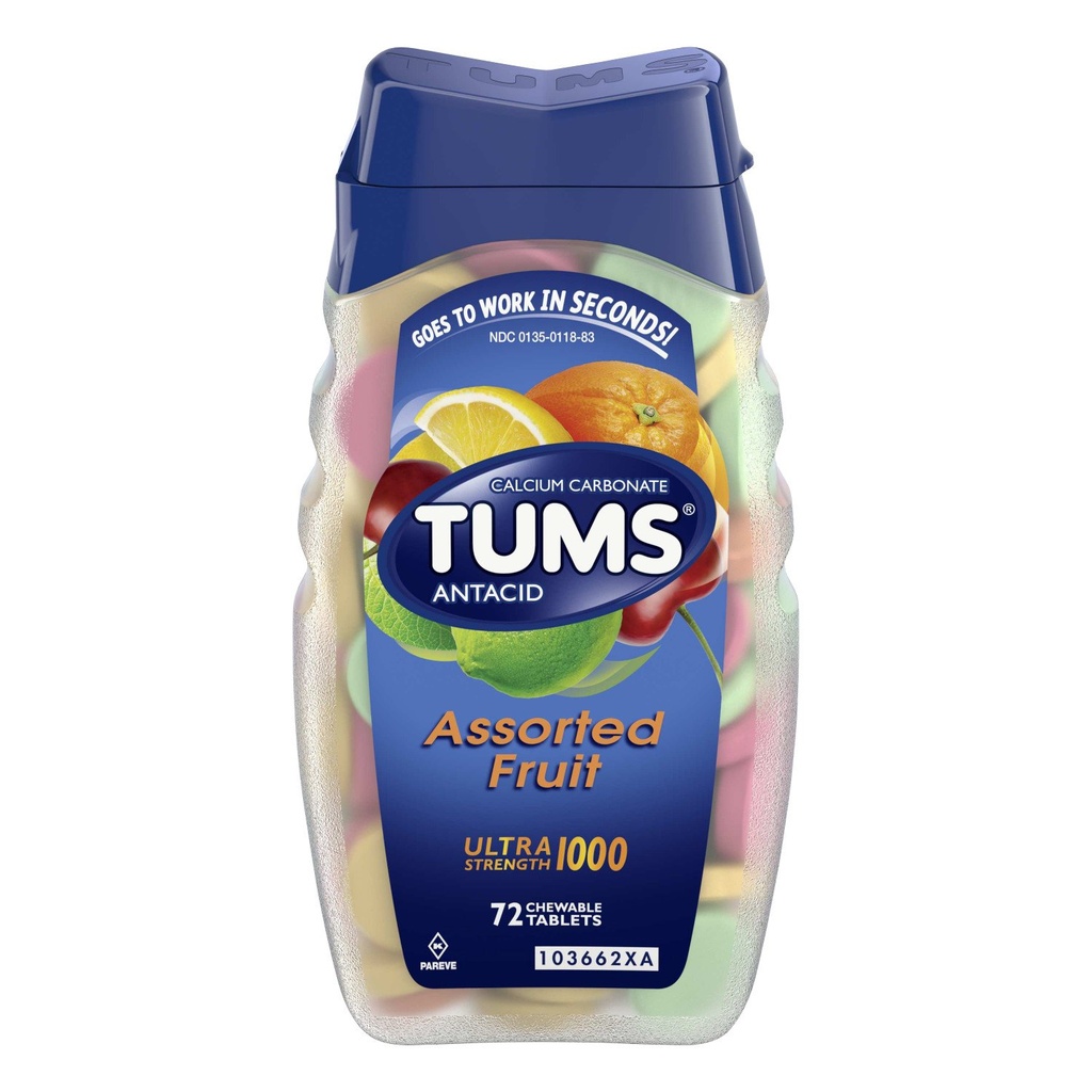 Tums Calciu Rich Ultra Putere 1000 - fructe asortate - 86 comprimate
