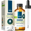 WoldoHealth DMSO 99,9% Grad farmaceutic - FT-IR Sulfoxid de dimetil verificat, solvent de Odor scăzut în sticlă cu picurător de precizie (3,38 oz)