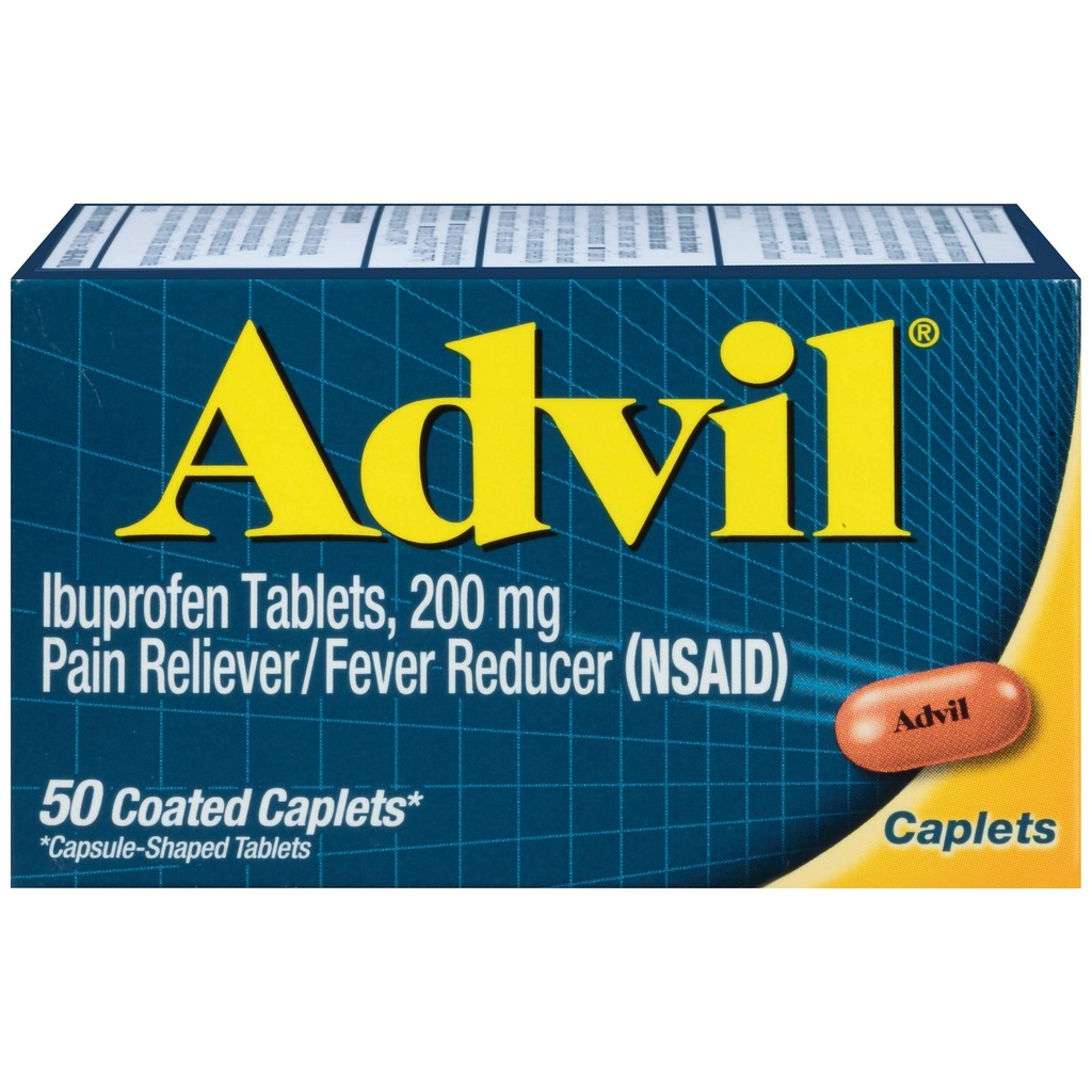 Advil Caplets 50 Ct (2 ambalaj)