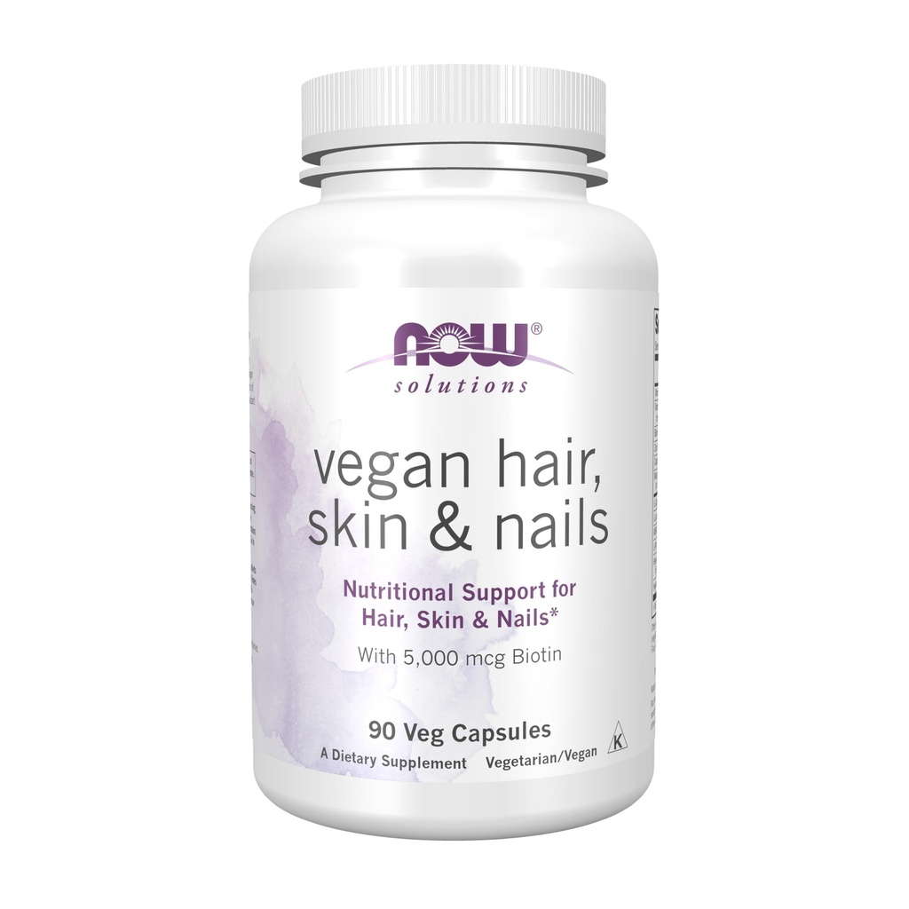 ACUM Solutii alimentare, par Vegan, piele si unghii, Suport nutritional cu 5.000 mcg Biotina, 90 Veg Capsule